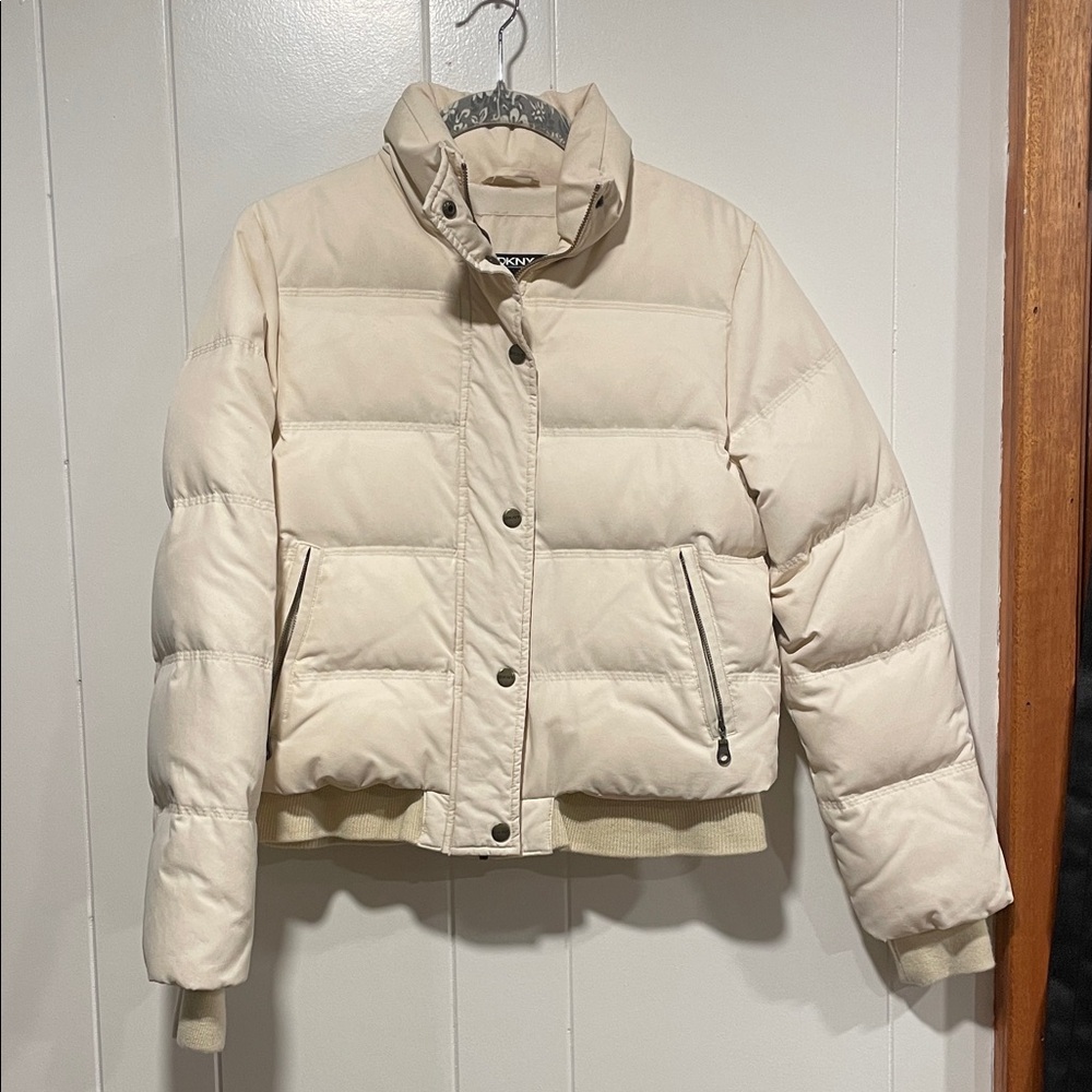DKNY Off-White Puffer Jacket